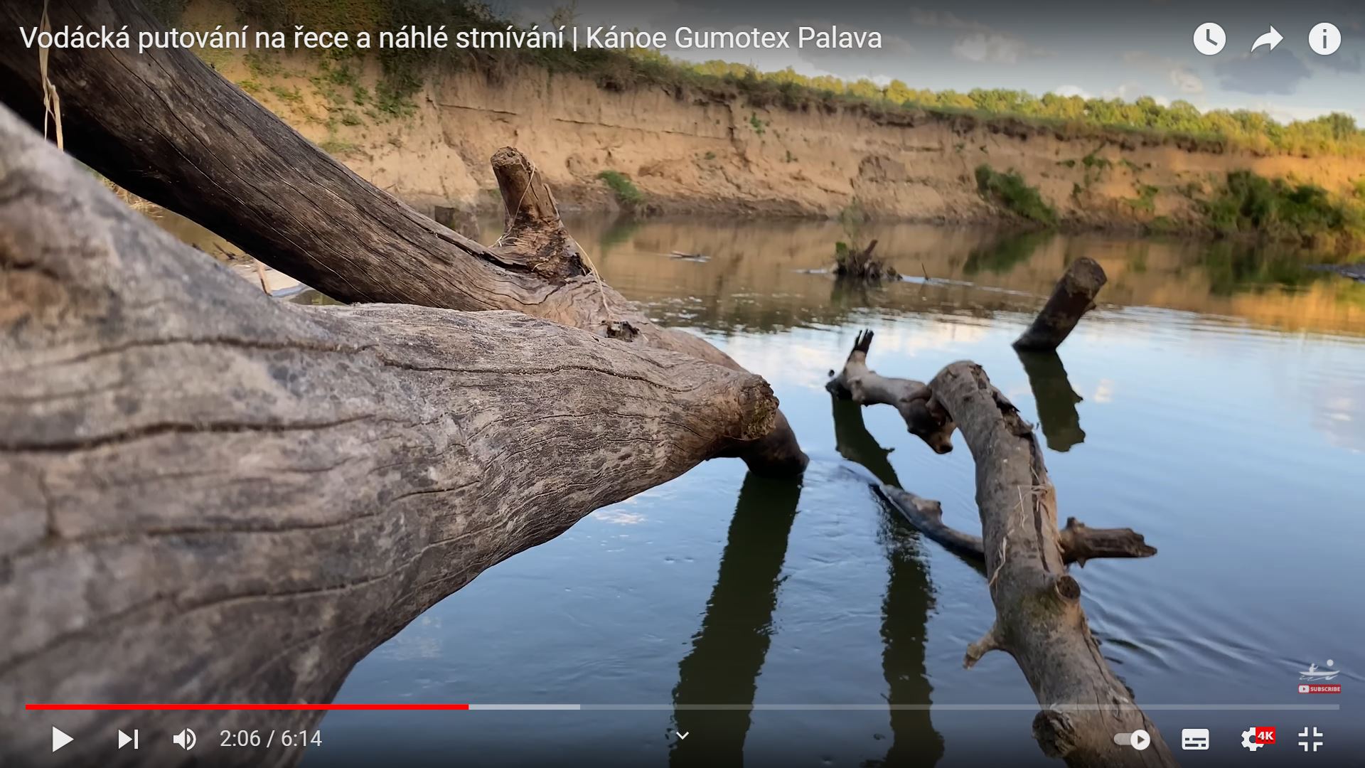 Vodácká putování na řece a náhlé stmívání | Kánoe Gumotex Palava, splutí řeky