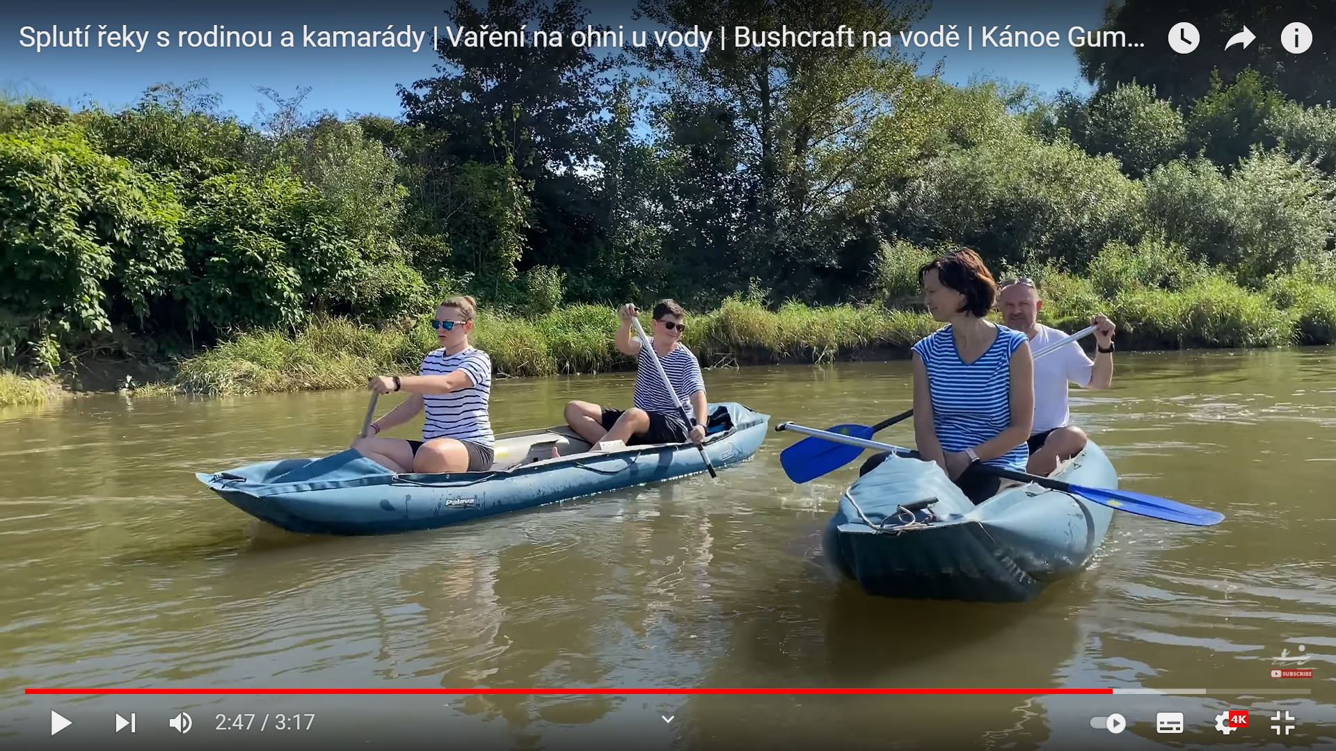 Splutí řeky s rodinou a kamarády | Vaření na ohni u vody | Bushcraft na vodě | Kánoe Gumotex Pálava