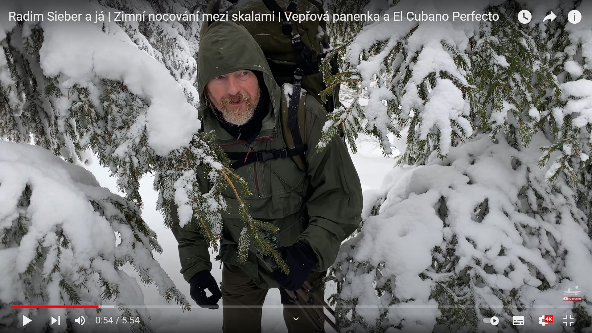 Radim Sieber a já | Zimní nocování mezi skalami | Vepřová panenka a El Cubano Perfecto