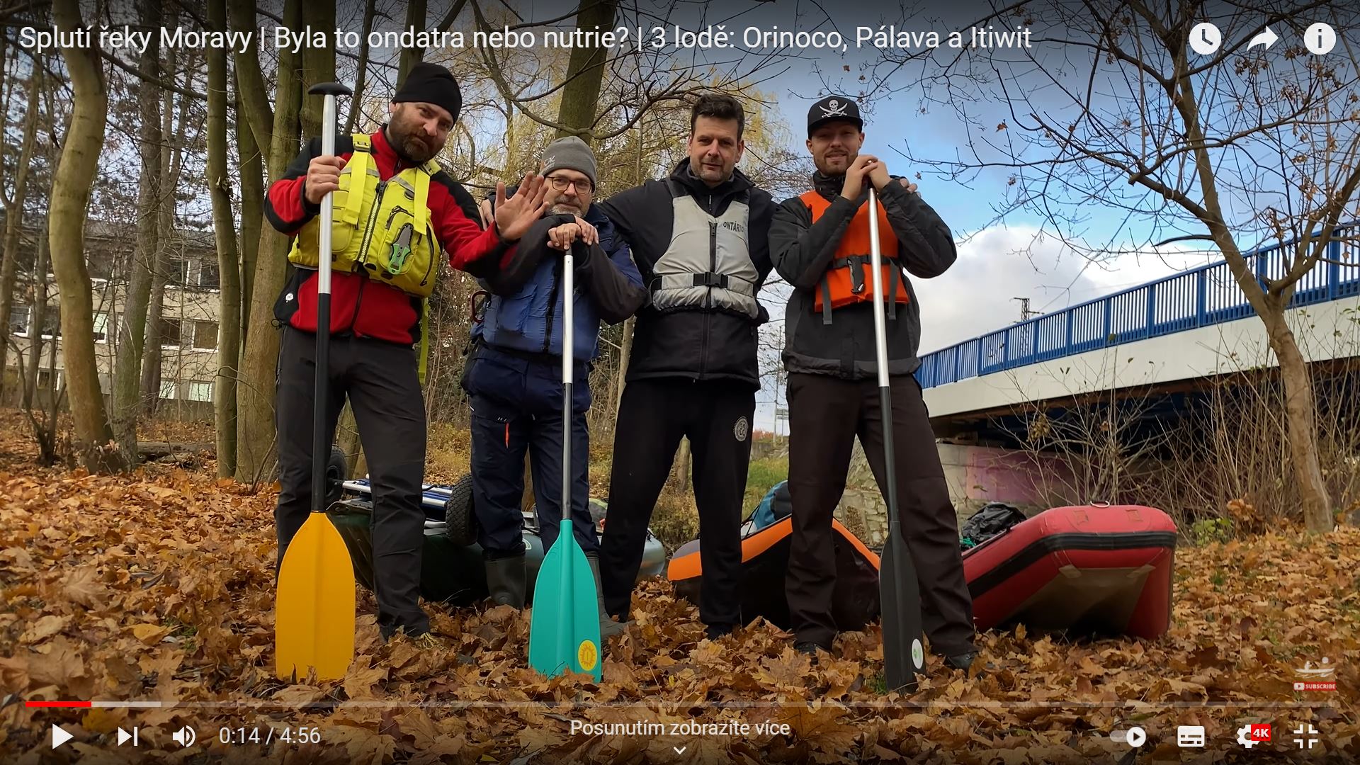 Splutí řeky Moravy | Byla to ondatra nebo nutrie? | 3 lodě: Orinoco, Pálava a Itiwit