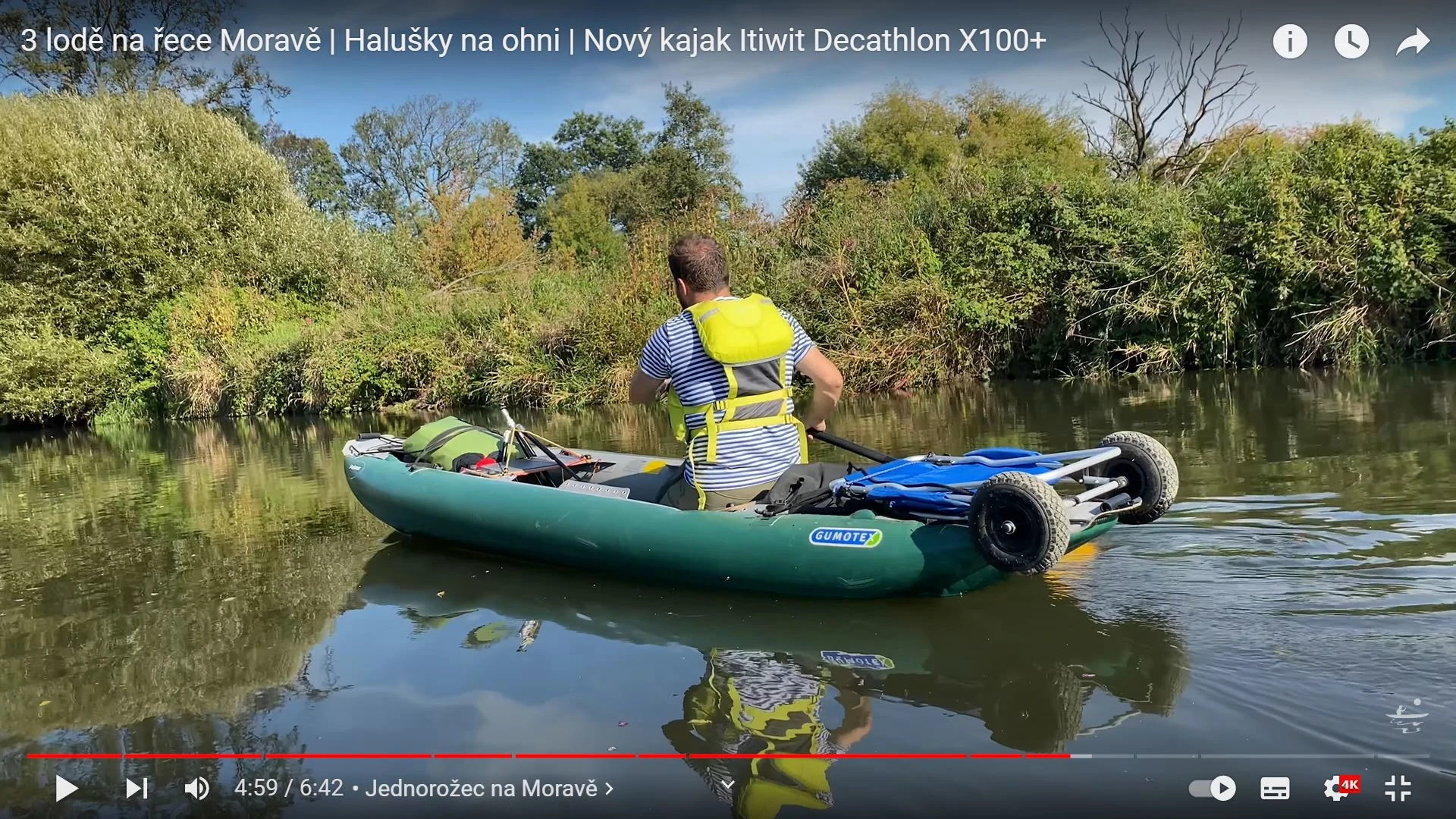 3 lodě na řece Moravě | Halušky na ohni | Nový kajak Itiwit Decathlon X100+